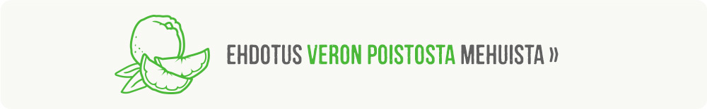 Ehdotus veron poistosta mehuista